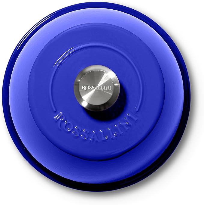 Signature Enameled Cast Iron Sourdough Bread Oven | Non-Stick with Tight Fitting Lid for Perfect Baking and Bread Making | 6QT Round Oven With Lid [Indigo Blue]