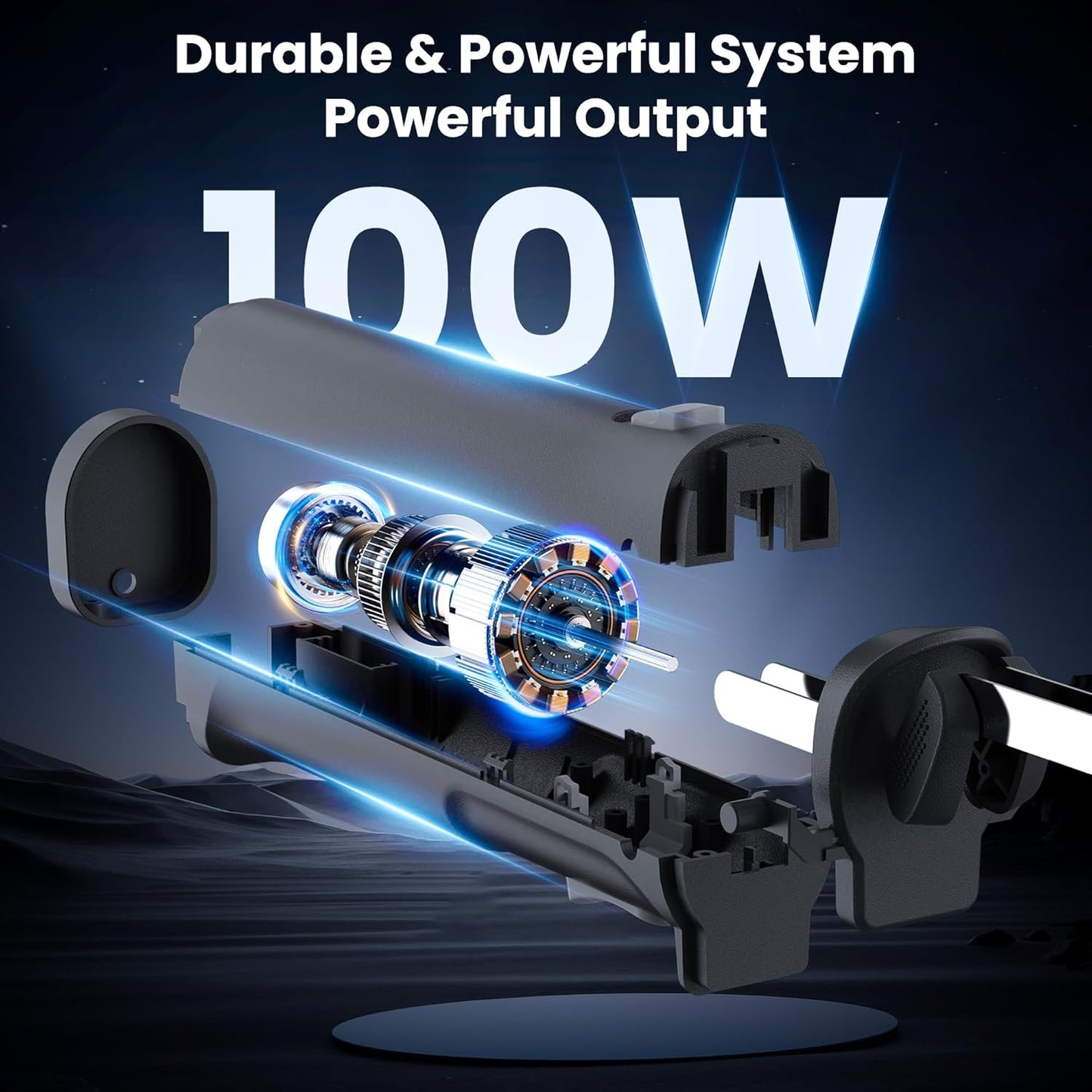 DUSSAL Electric Knife, Electric Bread Knife with 4 Stainless Steel Blades, Safety Lock Switch, Blade Release Buttons, On/Off button, Cutting Meats, Fish, Poultry, Bread, Cheese & More (Black)