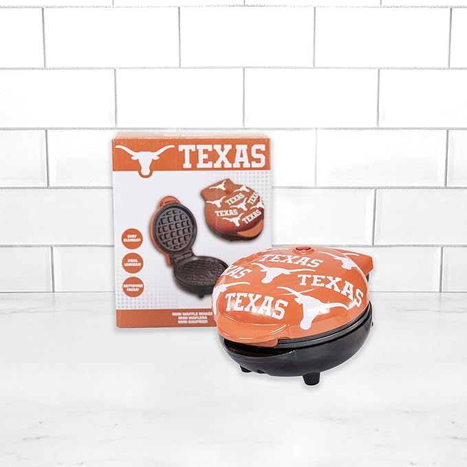 Uncanny Brands Texas Longhorns Mini Waffle Maker - Small Kitchen Appliance