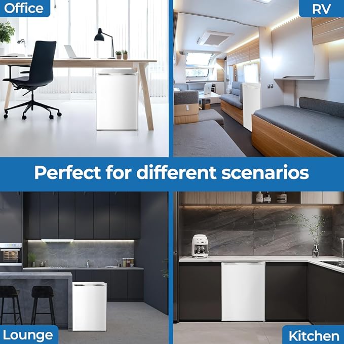 2.56 Cu.ft Compact Refrigerator with Reversible Single Door, WHITE