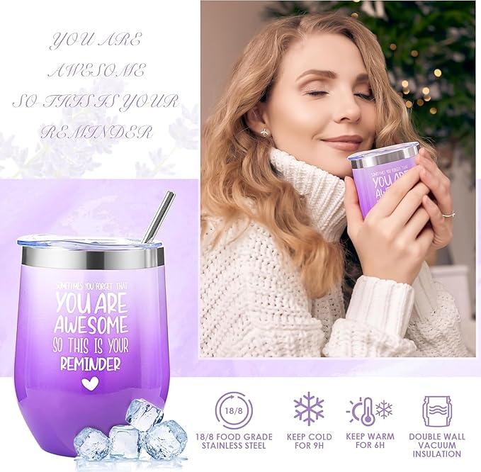 Christmas Gifts for Women, Unique Birthday, Valentines, Galentines, Mothers Day Gift for Women, Mom Her, Wife, Teacher, Best Friend, Girlfriend, Sister, Coworker (Lavender)