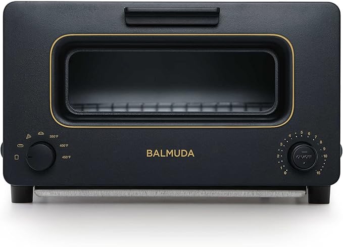 BALMUDA The Toaster | Steam Oven Toaster | 5 Cooking Modes: Sandwich Bread, Artisan Bread, Pizza & Pastry, Oven | Precise Heat Control | Steam Technology | Baking Pan | US Version | Black