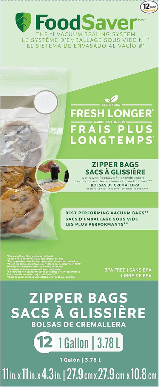 FoodSaver 1-Gallon Vacuum Zipper Bags