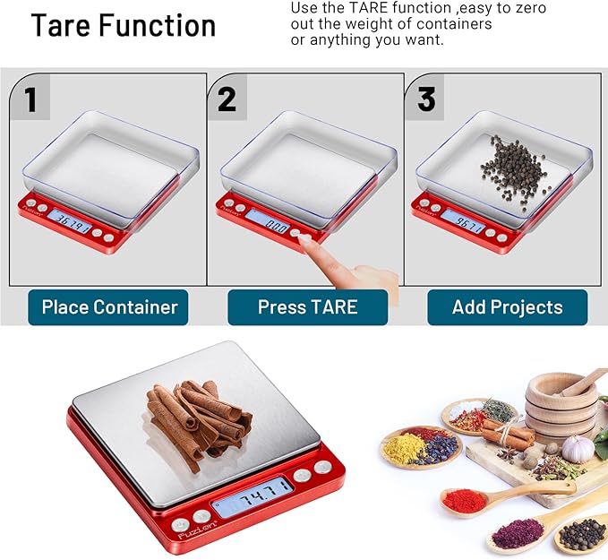 Fuzion Digital Scale .01 Gram Accuracy, 500g Mini Food Scales for Small Jewelry, Gold, Herb, Spice - Weight Gram and Oz