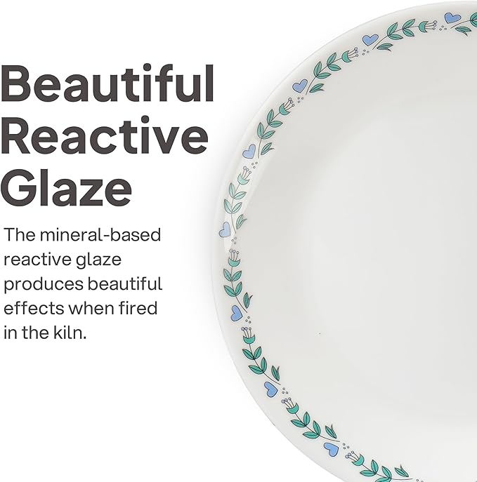 Cello Regal Dinnerware Set of 18 pieces, Service for 6, Chip & Scratch Resistant, Lightweight Round Plates and Bowls Set, Microwave & Dishwasher safe, Opalware Dinner Set, Morning Glory