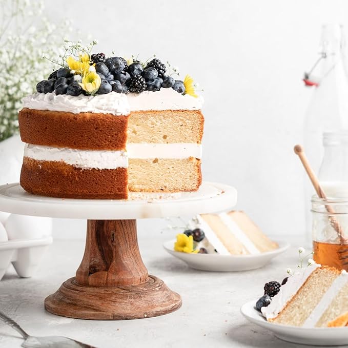 HUAKENER 8 Inch Round Cake Pan, 3 Pack Silicone Cake Molds with 100 Pieces Parchment Paper, Nonstick Cake Molds for Birthday Cakes, Layer Cakes, Cheese Caks, Chocolate Cakes