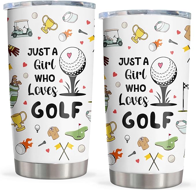 Golf Gifts for Girls/Women Tumbler 20oz 1pc, Funny Golf Themed Gifts, Birthday Gifts for Golf Lovers Players