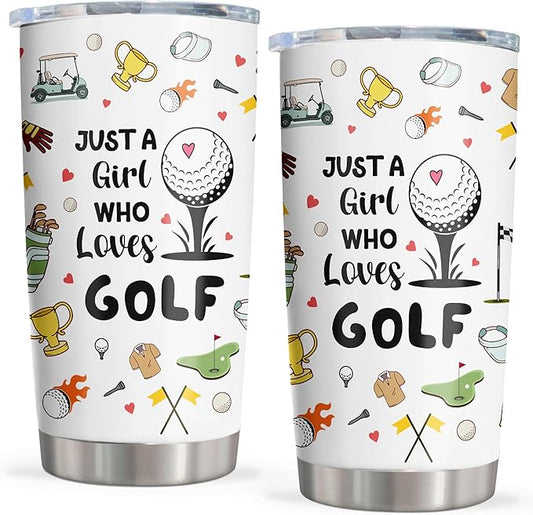 Golf Gifts for Girls/Women Tumbler 20oz 1pc, Funny Golf Themed Gifts, Birthday Gifts for Golf Lovers Players