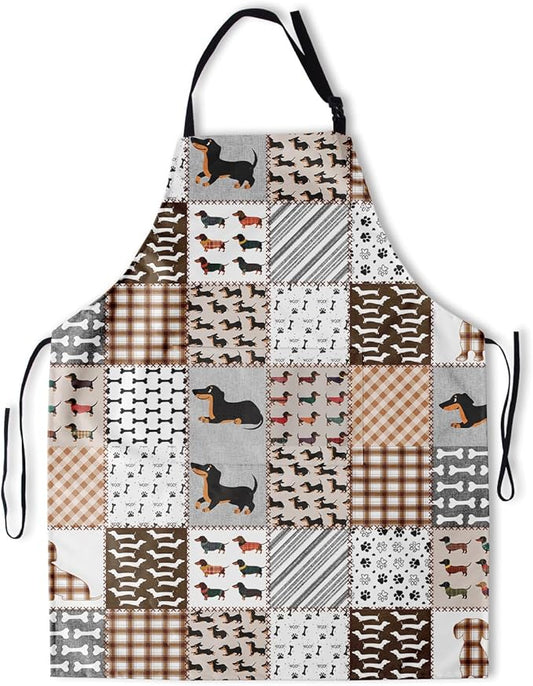 Funny Animal Apron with 2 Pockets Waterproof for Men Women Kitchen Garden Decor