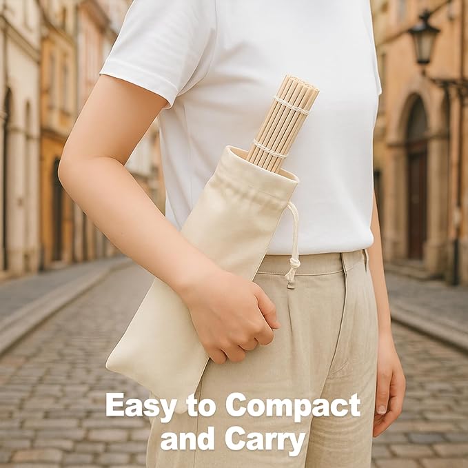 2PCS Bamboo Sushi Rolling Mat, White Sushi roll maker, Sushi making kit, Bamboo Sushi Rolling Mat