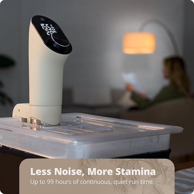 Greater Goods Kitchen Sous Vide Machine - Precision Cooker, Immersion Circulator, Brushless Motor, 1100 Watts (Birch)