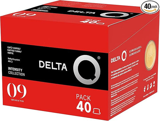 Delta Q - Qharacter Espresso Pods for Delta Q Machines - Intensity 9, Notes of Caramel and Dried Fruits, 40 Capsules XL Pack