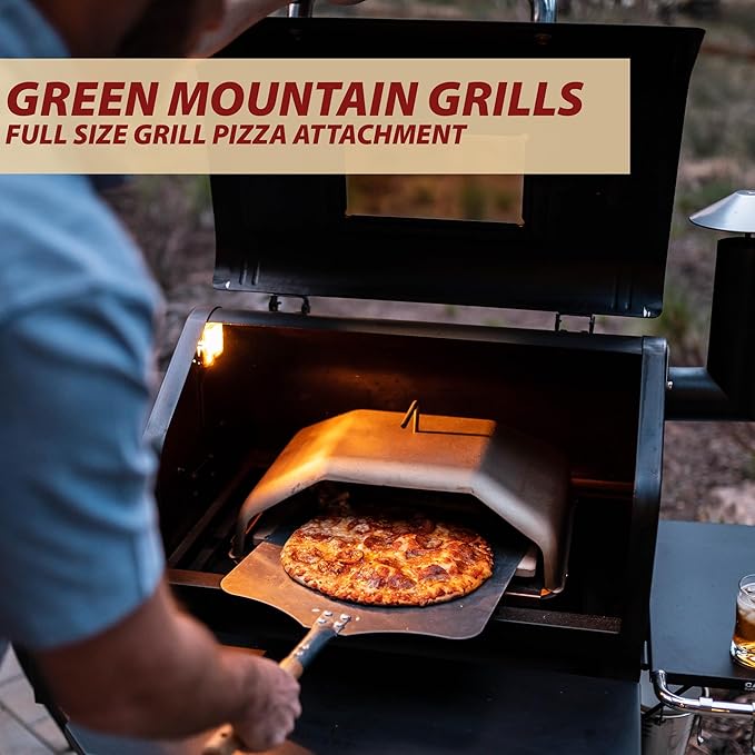 Green Mountain Grill Pizza Oven Attachment Ultimate Combo Includes Peel & Cutter