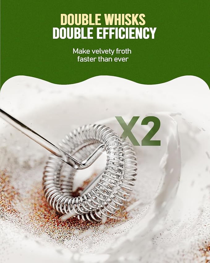 Maestri House Rechargeable Milk Frother with Stand, LunaFro Handheld Electric Foam Maker Waterproof Detachable Stainless Steel Whisk Drink Mixer Foamer for Lattes, Cappuccino