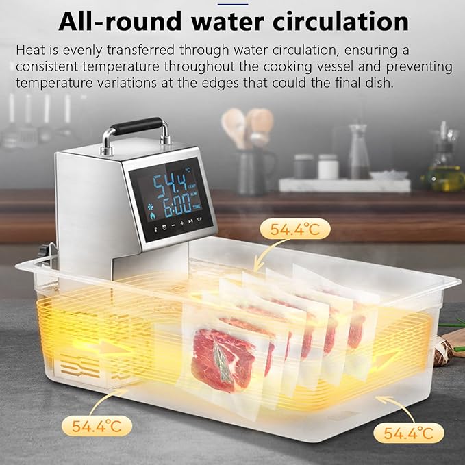 2000w Sous Vide Precision Cooker 80l Immersion Circulator Sous Vide Machine Portable Sous Vide Accurate Temperature and Time Control for Steak,Fish Fillet,Eggs