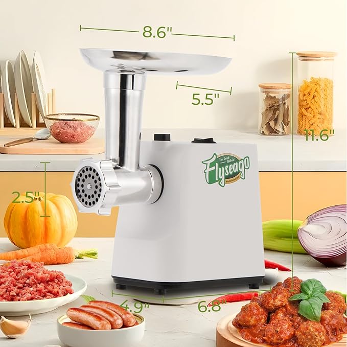 Meat Grinder Electric 9-In-1 Grinder 1700W For Meat with Attachments Sausage Maker, Kubbe Kit Stainless Steel Juicer, 3 Grinding Plates Meat Grinder for Home & Kitchen