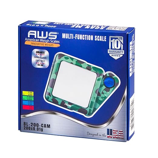 American Weigh Scales 200g x 0.01g Digital Pocket Scale 0.01g Accuracy-Blade Series | Precision Mini Scale, Small Digital Gram Scale for Kitchen, Gold, Gems & Coin Scale, Smart Digital & Compact Scale