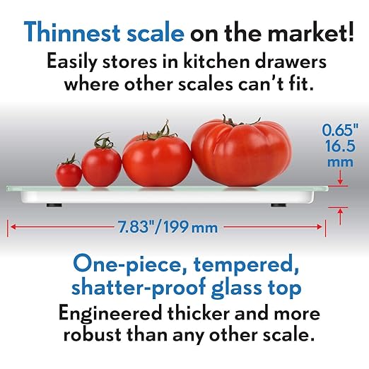 Food Baking Kitchen Scale by NutraTrack™ Digital Grams and Ounces for Baking, Cooking, Keto and Meal Prep, & Weight Loss LCD Display, Food Grade Glass Top, Accuracy Meets Durability!