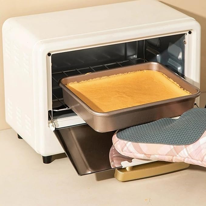 Baking Sheet Pans Brownie Pans,3 Pack Baking Pan Nonstick Cookie Sheet Brownie Cake Pan, Deep Dish, Easy Clean, Rust-Resistant, Multi-Purpose Cookie & Brownie Pan Set (8.6 x 6.6 x 1.7")