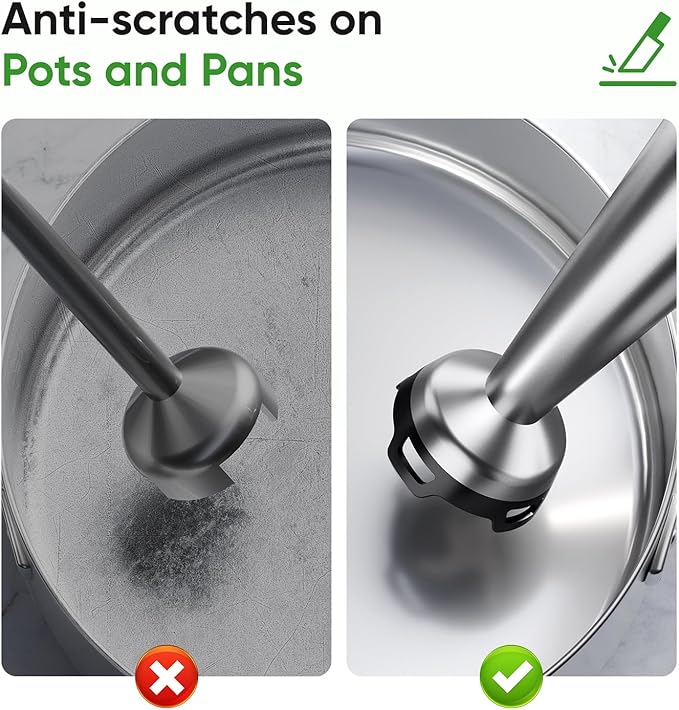 Immersion Blender Handheld 1100W 3 in 1 Corded Stick Hand Blenders for Kitchen with Trigger Speed Control, with Whisk, Milk Frother Attachemnts, Perfect Emulsifier for Soup, Smoothie, Puree