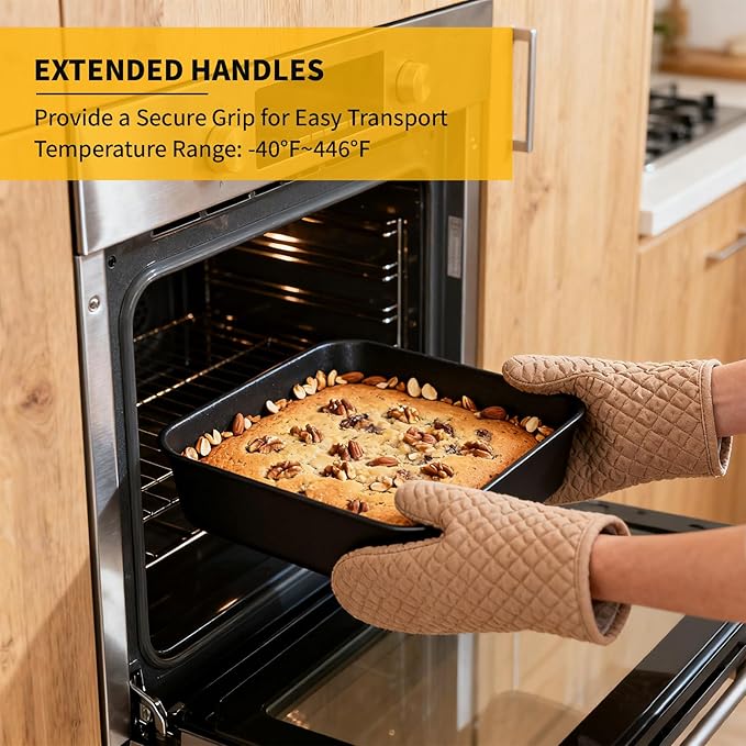 4 Pack Square Cake Pan, 8 Inch Non Stick Square Baking Pan for Cake Brownie Lasagna, Non-Toxic & Rust-resistant, Dishwasher Safe & Easy Clean, Send Goods from Local Warehouse