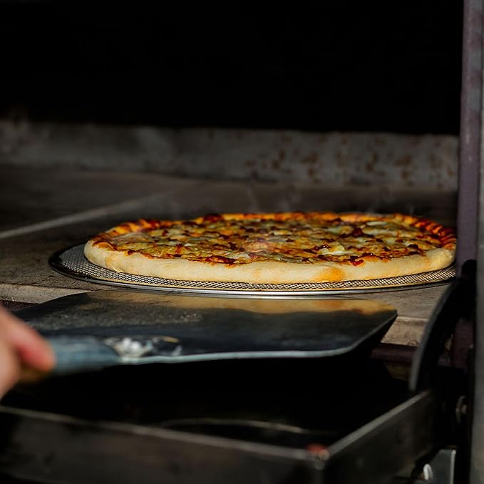 LRui Pizza Screen,12 Inch,12 Pack,Seamless Aluminum Pizza Pan With Holes.