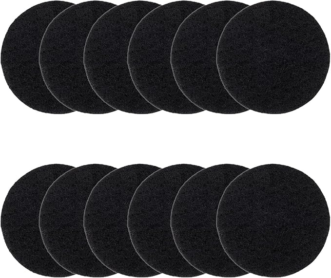 Vipush Charcoal Filters for Kitchen Compost Bin - 12 Pack Activated Carbon Filters for Countertop Bin Pail Replacement, Activated Charcoal Home Bucket Refill Sets