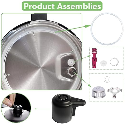 11 PCS Instant Pot Accessories for Duo 8 Qt and Duo Plus 8 Qt, InstantPot Replacement Parts Include Sealing Ring, Steam Release Valve, Anti-Block Shield, Valve Sealing Ring, Float Valve and Gasket