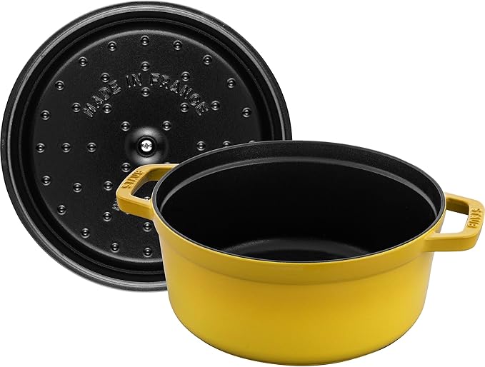 Staub Cast Iron 4-qt Round Dutch Oven - Citron