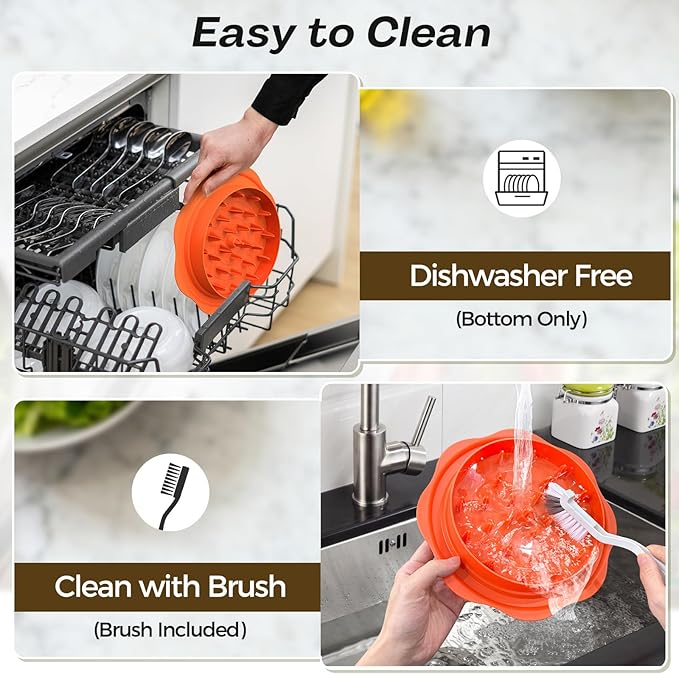 10'' Pro Chicken Shredder Tool Twist Large for Kitchen, BPA-Free Food-Safe Meat Grinder, Visible Chicken Breast Meat Shredder with Strong Anti-Slip Bottom & Ergonomic Handle, Orange