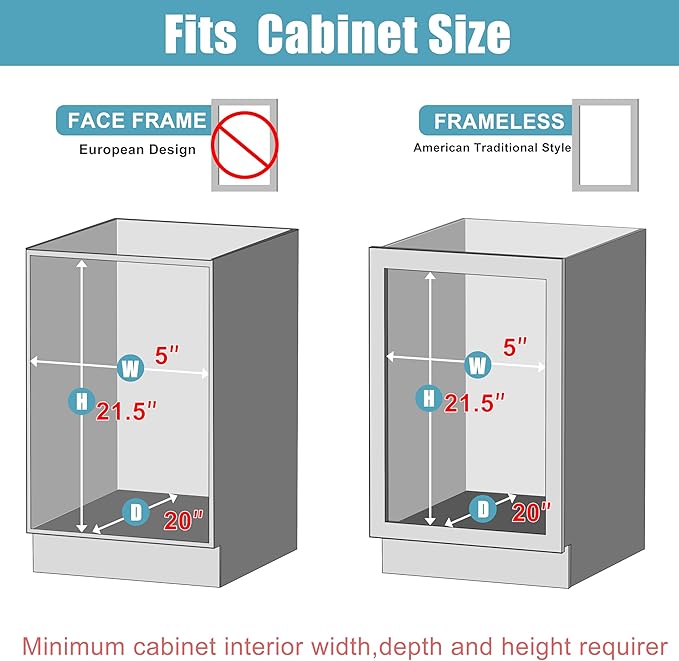 Pull Out Spice Rack for Narrow Cabinet (4⅛" W X 19⅔" D), Heavy Duty 3 Tier narrow PullOut Cabinet Organizer and Slide Out Shelves for inside Base Cabinets, Filler Pantry Storage