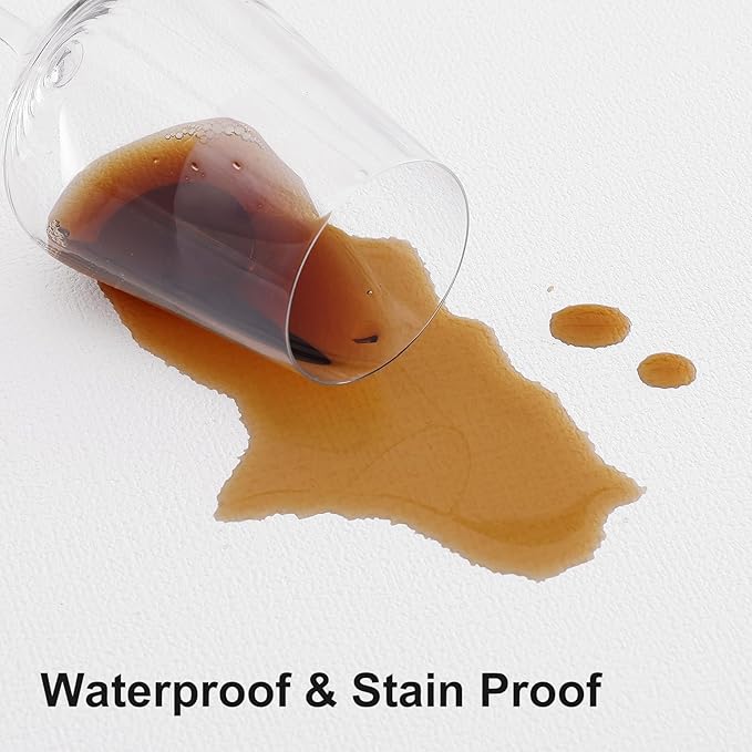 homing Faux Leather Heat Resistant Placemats 8 Packs, Waterproof Wipeable Dining PU Place Mats for Indoor & Outdoor, Easy to Clean, White