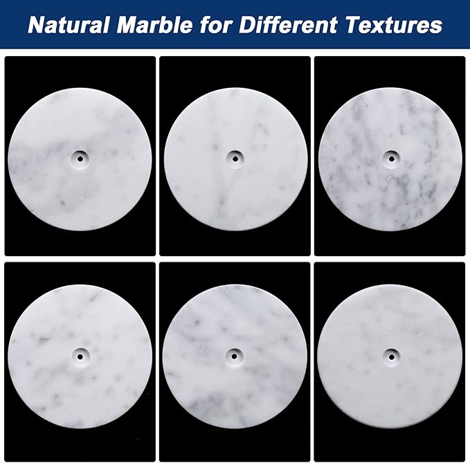 NearMoon Standing Paper Towel Holder, Kitchen Paper Towel Tissue Holder- for Bathroom Countertop, Standard or Jumbo-Sized Roll Paper (with Marble Base, Matte Black)