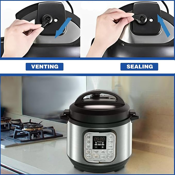 12 Pcs Instant Pot Steam Release Valve Original Instant Pot Parts Replacement with 8 Silicone Caps, Steam Release Handle for IP Duo 3, 5, 6, 8 Qt, Duo Plus 3, 6 Quart InstaPot parts