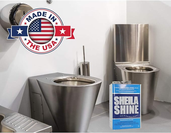 4 x 1 Gallon Sheila Shine Stainless Steel Cleaner and Polish - Cleans, Polishes & Protects Kitchen Appliances, Refrigerators, Sinks, Ovens & Grills - Stainless Steel Metal Cleaner