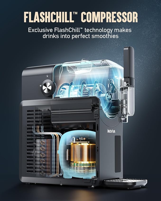 Slushie Machine, 88 oz INOVIVA Slushy Machine for Home with Self-Cleaning Function, No Ice Needed, Professional Frozen Drink Maker, 5 Preset Programs, Frozen Margaritas, Frappés, Milkshake, and More