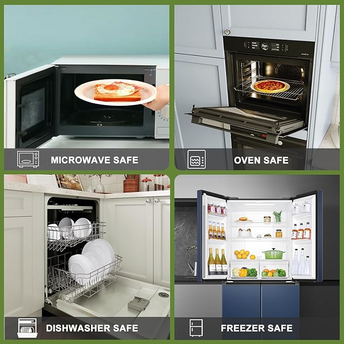 Yoshy 12-Piece White Embossed Mesh Bone China Dinnerware with Lightweight Durable Chip Resistant Design Service for 4