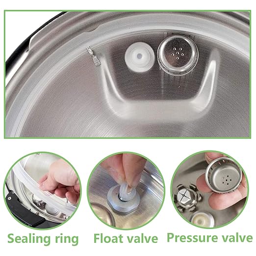 13 PCS Instant Pot Accessories for Duo 5, 6 Qt and Duo Plus 6 Quart, Instant Pot Replacement Parts Include 2 Sealing Rings 1 Steam Release Valve 1 Anti-Block Shield 2 Float Valves and 6 Gaskets