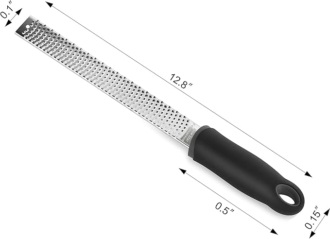 New Star Foodservice 7006834 Stainless Steel Classic Zester/Grater with Plastic Handle