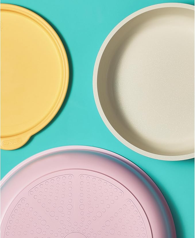 CAROTE 20pcs Ceramic Cookware Set Detachable Handle,Pots and Pans Set Nonstick,Induction Kitchen Cookware with Removable Handle,RV Dishwasher ＆ Oven Safe, PFOA Free