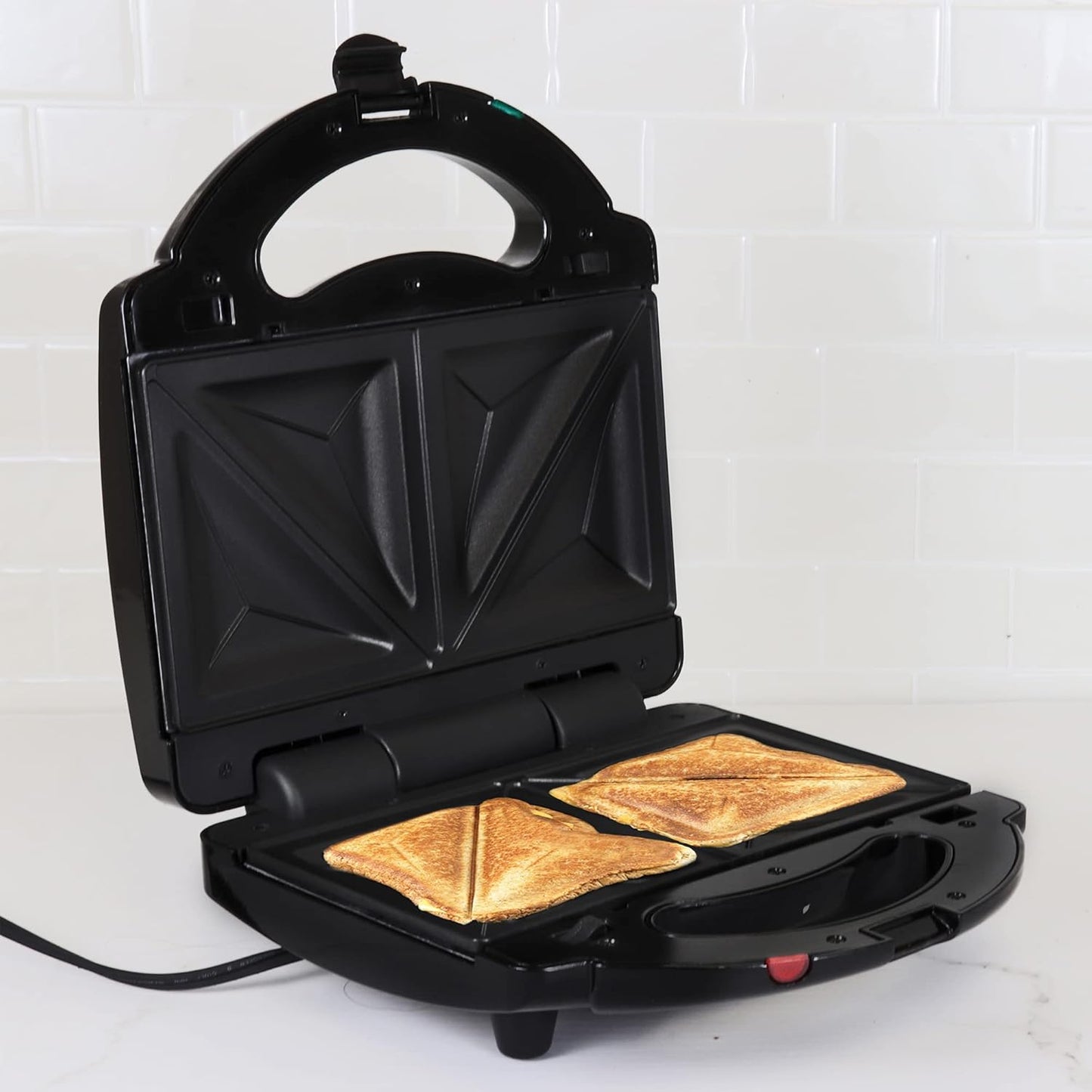 Total Chef 4 in1 Grill Waffle Maker - Sandwich, Panini Press Machine, Electric, Mini Belgium Waflera, Non-Stick Removable Plates, Easy To Clean Countertop Cooking Kitchen Appliance For Breakfast