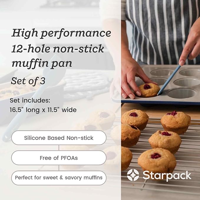 Starpack 'Bakers Gonna Bake' High Performance Nonstick 12 hole Muffin Pan