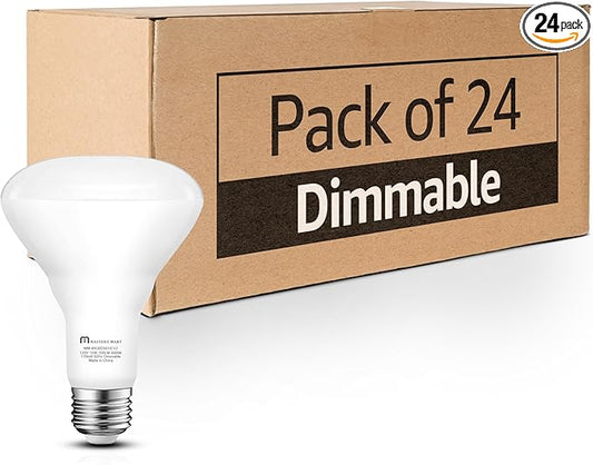 24 Pack BR30 LED Bulbs, 65W Equivalent, 10W, 4000K Neutral White, 700 Lumens, Flicker-Free, Dimmable Recessed Can Flood Lights for Home & Kitchen, Long Lasting & Energy Efficient, E26 Base, UL Listed