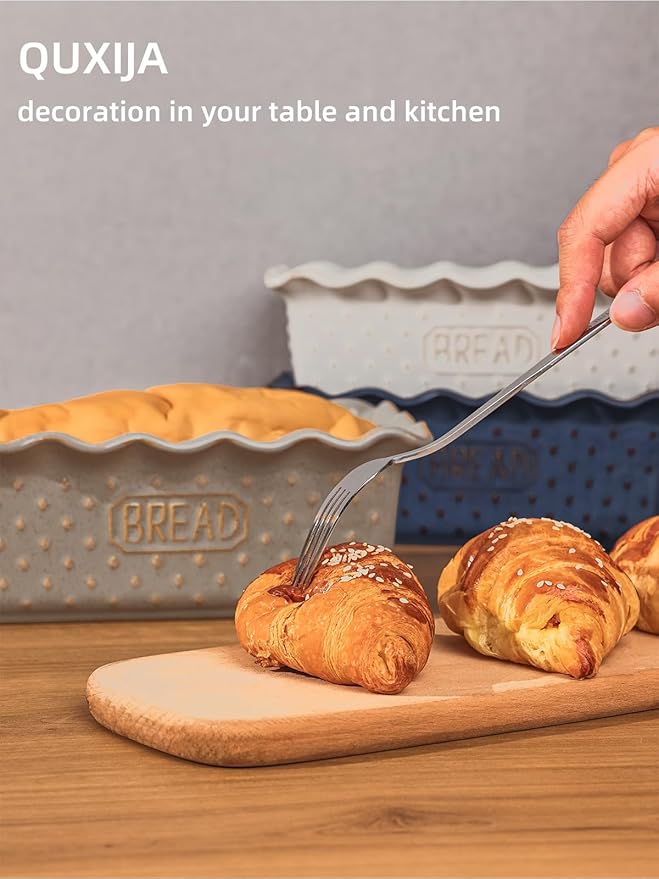 Ceramic Loaf Pan for Baking Bread, 9 x 5 Inch, Nonstick Bread Pans for Cooking, Microwave & Dishwasher Safe, Rectangular Mold (Vintage Grey)