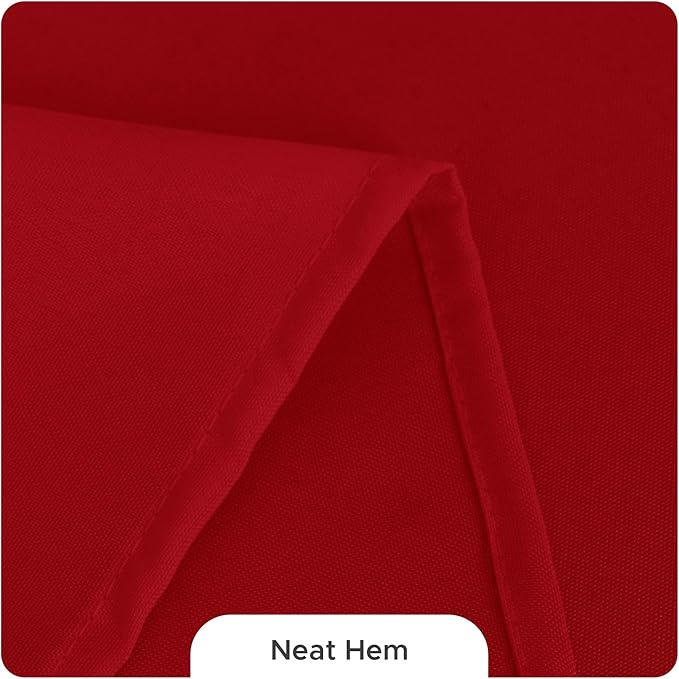 Fitable 8 Pack Table Cloth Rectangle Table: Stain and Wrinkle Resistant Tablecloth Rectangular, Washable Polyester Tablecloths for Wedding Christmas Party Dining Banquet Event(Red, 70x120 Inch)