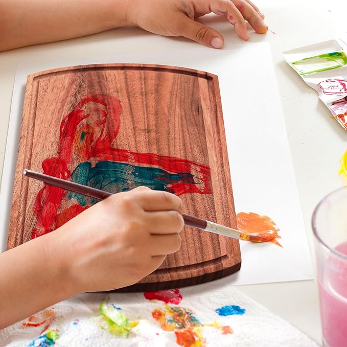 Patelai 12 Pack Large Cutting Boards Bulk Wooden Kitchen Chopping Boards for Crafts DIY Wedding Housewarming Gift(Walnut Wood,14 x 11 Inch)