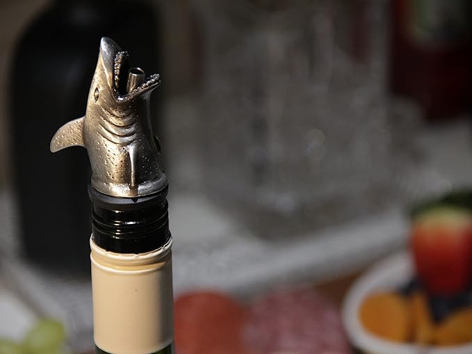 Happy Hour Shark Head Wine Pourer - Stopper, Aerator, and Perfect Pourer