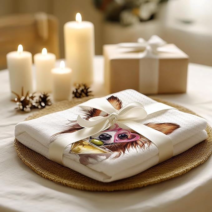 Cabana Bro Chihuahua Gifts Kitchen Towels, Chihuahua Gifts for Women Decorative Hand Towels for Bathroom, Funny Chichi Puppy Cocktail Tequila Drinking Dish Tea Towels for Kitchen, 16x24 Inch