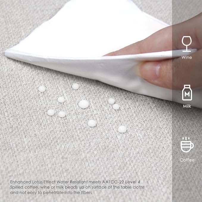 BALCONY & FALCON Rectangle Tablecloth Washable Wrinkle Resistant and Water Proof Table Cloth Decorative Linen Fabric Tablecloths for Dining Parties Kitchen Wedding and Outdoor Use (Owl Gray, 55x95)