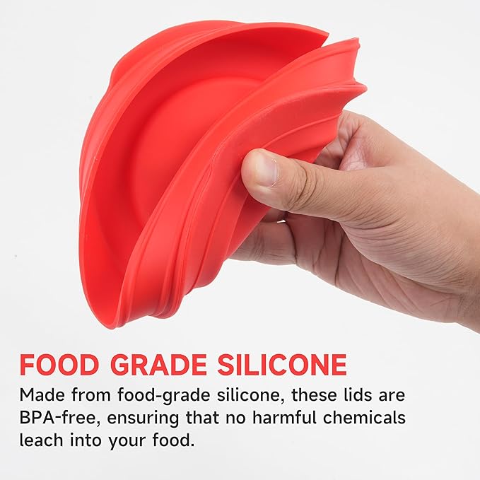 Silicone Replacement Lid Only Fit For Anchor Hocking 2-Cup/500 ML Glass Measuring Cup, Reusable & Durable, Dishwasher, Microwave Safe (Cup not Included)